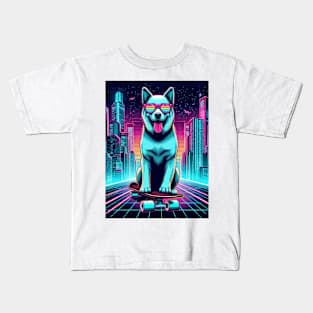 Dog Skateboarding Kids T-Shirt